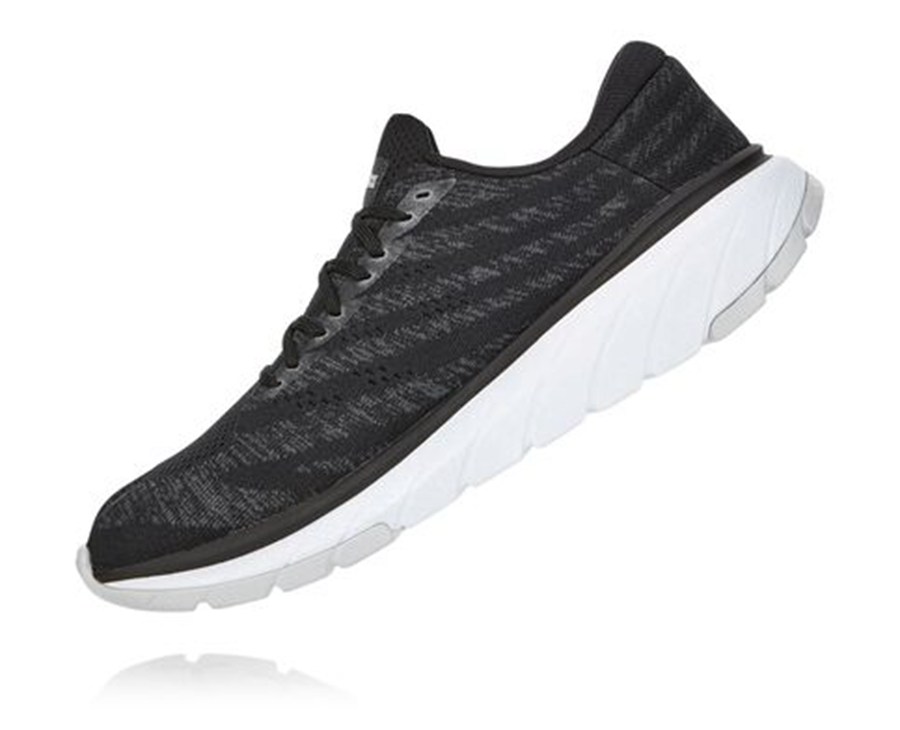 Hoka Australia One One Cavu 3 - Mens Running Shoes Black/White - AKDXZ-1869